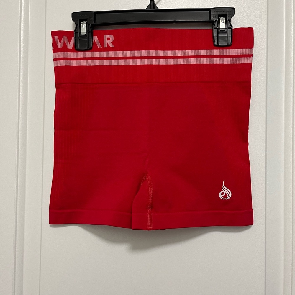 Women’s Ryderwear Freestyle Seamless High Waist Workout Shorts -Red